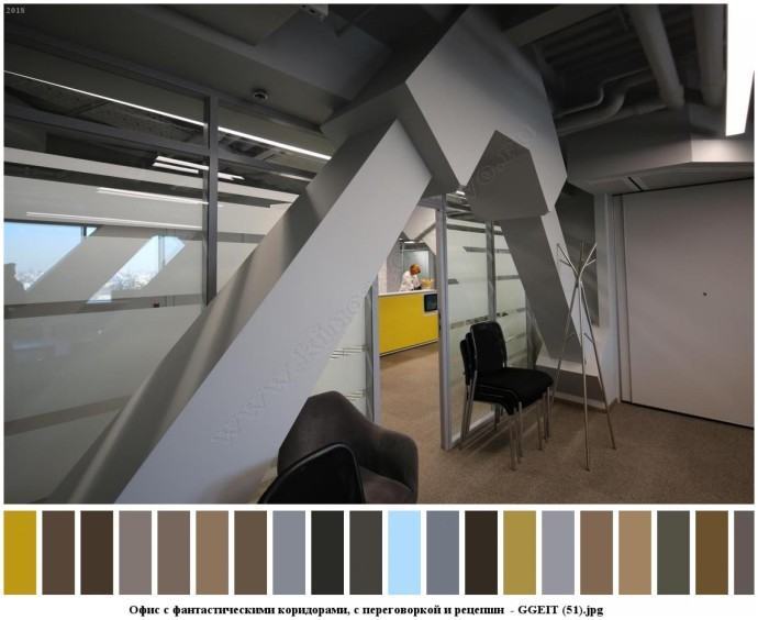 Офис с фантастическими коридорами, с переговоркой и рецепшн для съемок 8