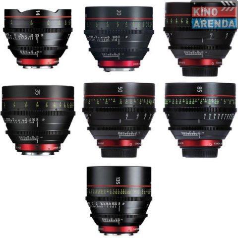 <h1>Canon EF Cinema Prime 7 шт комплект (14, 20, 24, 35, 50, 85, 135mm) в прокат</h1> 0