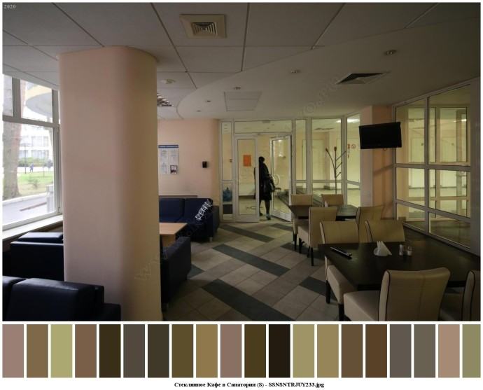 Стеклянное кафе в санатории (s) для съемок 6
