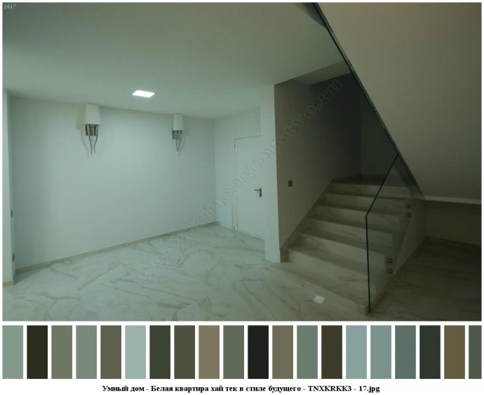 Умный дом - белая квартира хай тек в стиле будущего для съемок 14