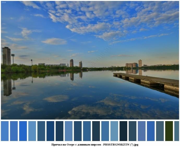 Причал на озере с длинным пирсом для съемок 6