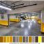 Подземный паркинг желтый гладкий пол для съемок 13