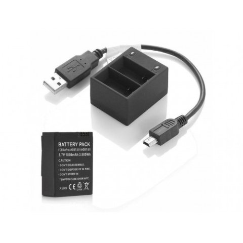 <h1>Зарядное устройство Dual USB Charger для Action-камер GoPro HERO 3/3+ Black/Silver Edition</h1> 0