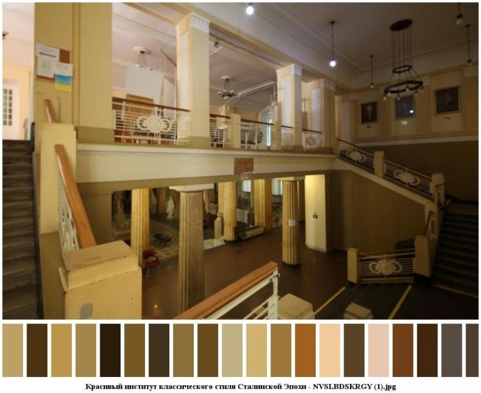 Красивый институт классического стиля сталинской эпохи для съемок 0