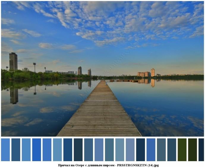 Причал на озере с длинным пирсом для съемок 13